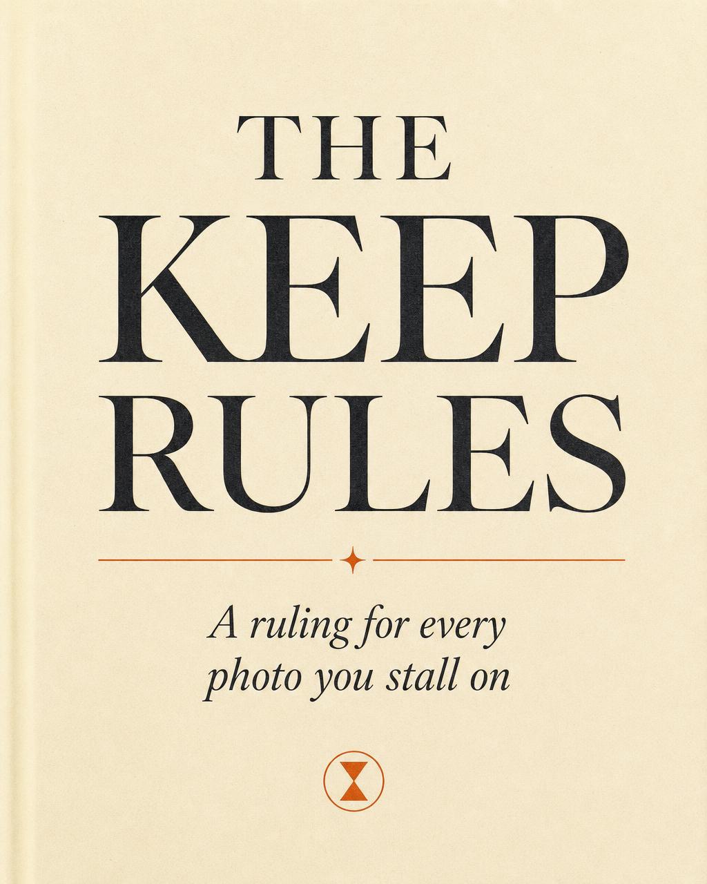Cover of The Keep Rules, a companion PDF of photo-keeping rulings