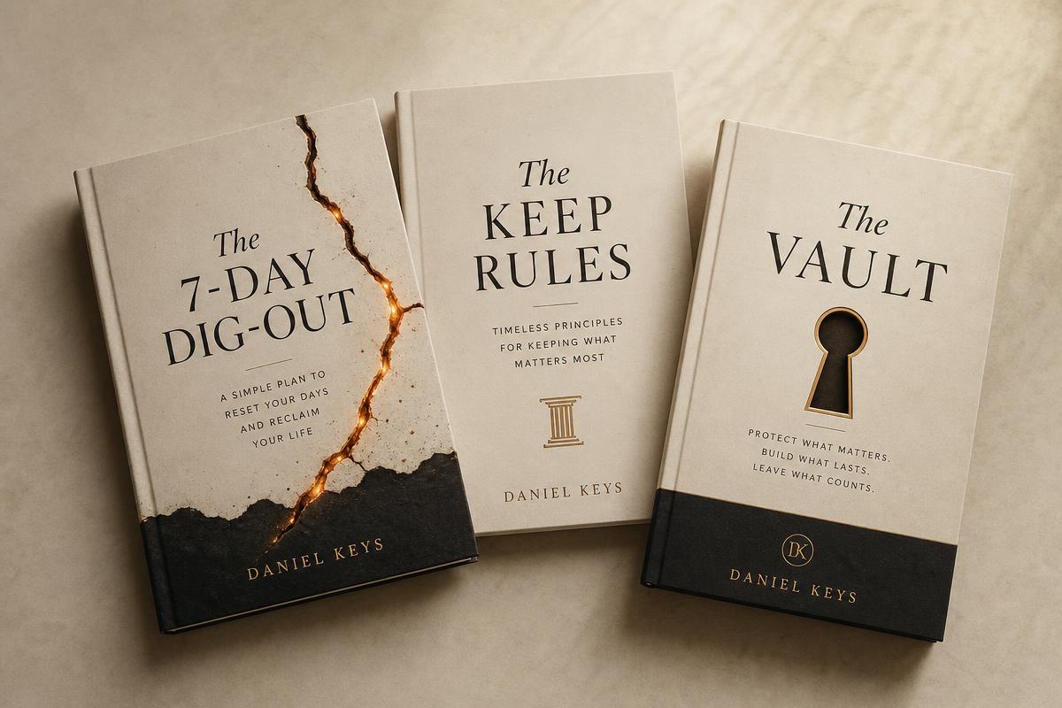 Pages from The Digout system spread out on a desk